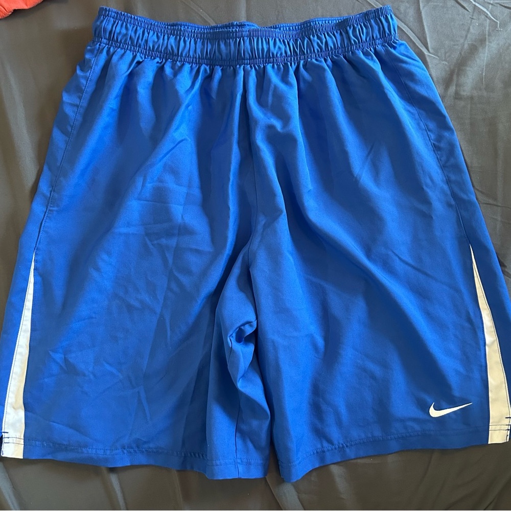 Nike Blue Athletic Shorts with Elastic Waistband